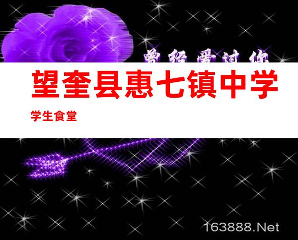 望奎县惠七镇中学学生食堂